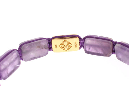 Nialaya Dazzling Diamond Gold-Plated Amethyst Bracelet - M