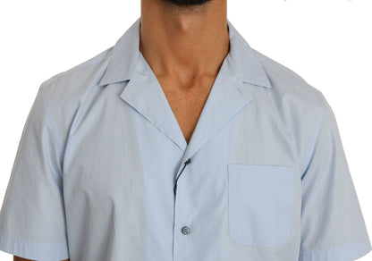 Dolce & Gabbana Elegant Blue Cotton Casual Shirt