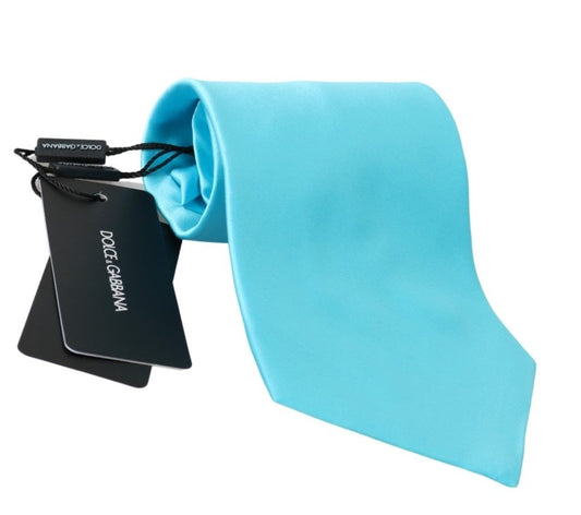 Dolce & Gabbana Stunning Light Blue Silk Men’s Tie