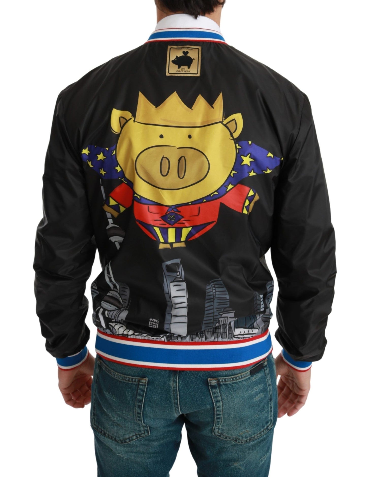 Dolce & Gabbana Elegant Multicolor Motive Bomber Jacket