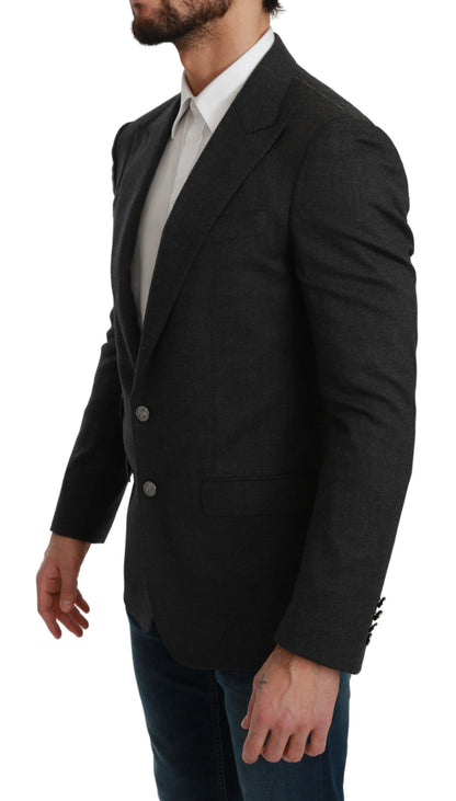 Dolce & Gabbana Elegant Gray Slim Fit Formal Blazer