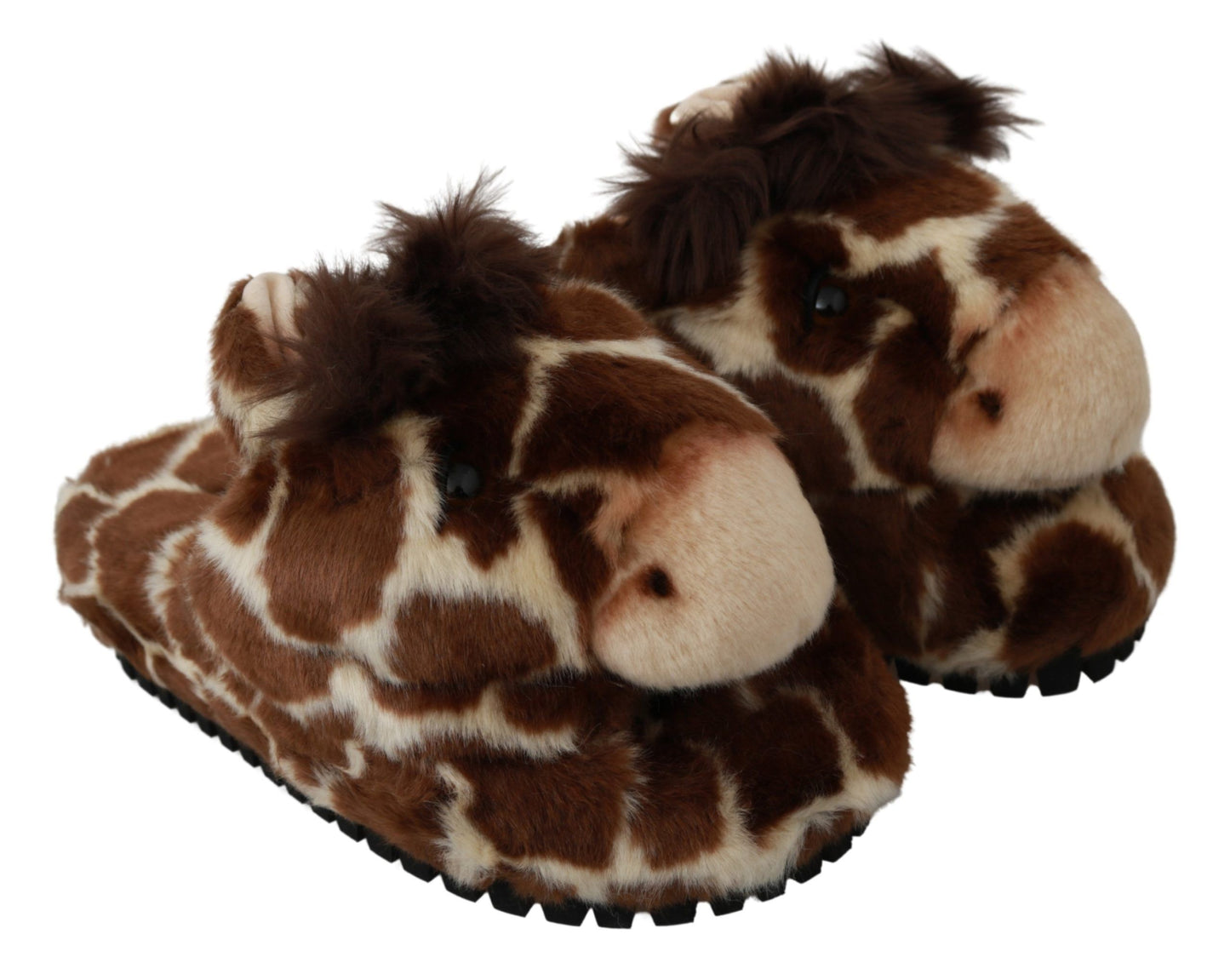 Dolce & Gabbana Elegant Giraffe Pattern Slides for Sophisticated Comfort