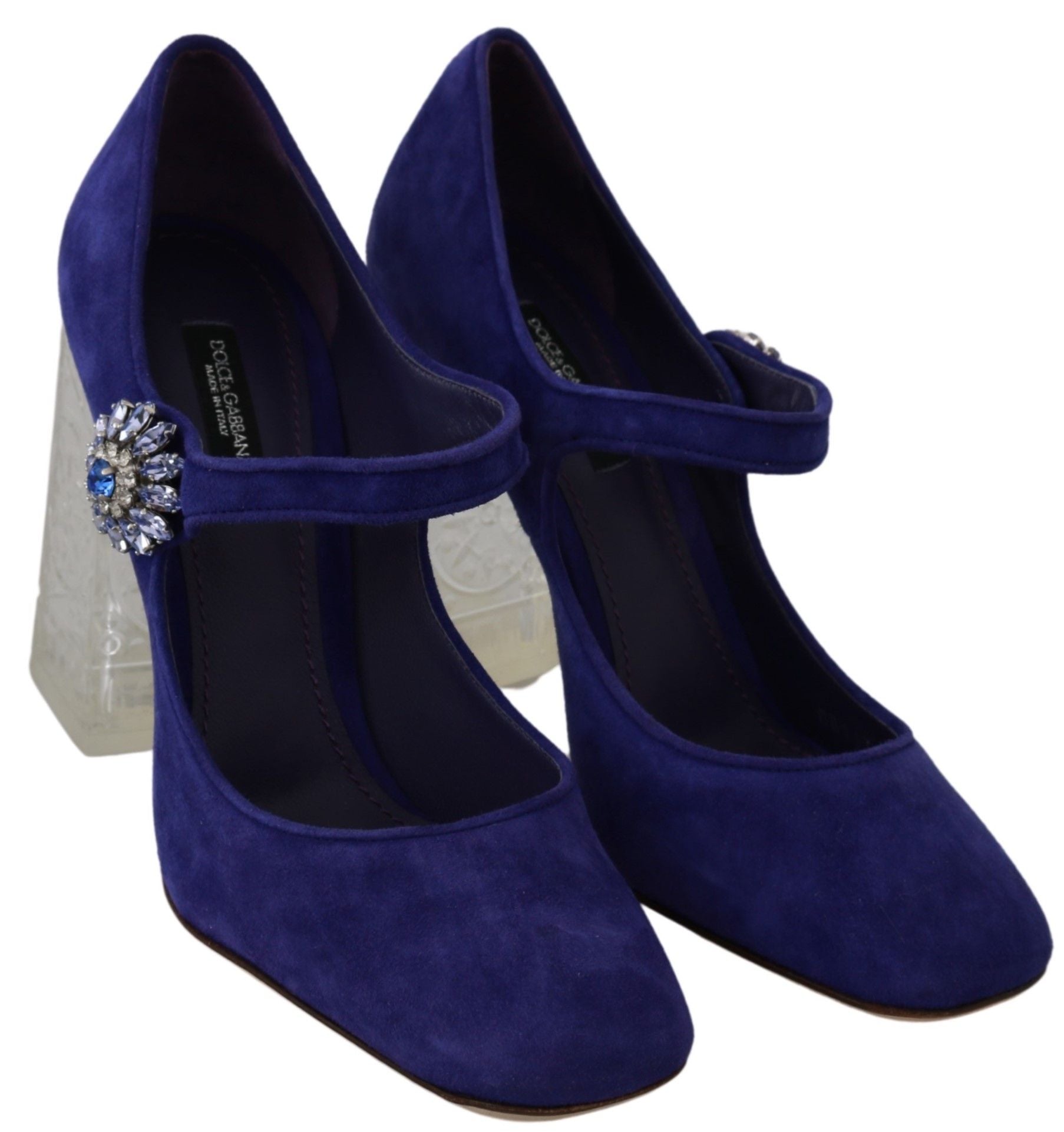 Dolce & Gabbana Elegant Purple Suede Mary Janes Pumps - EU36/US5.5