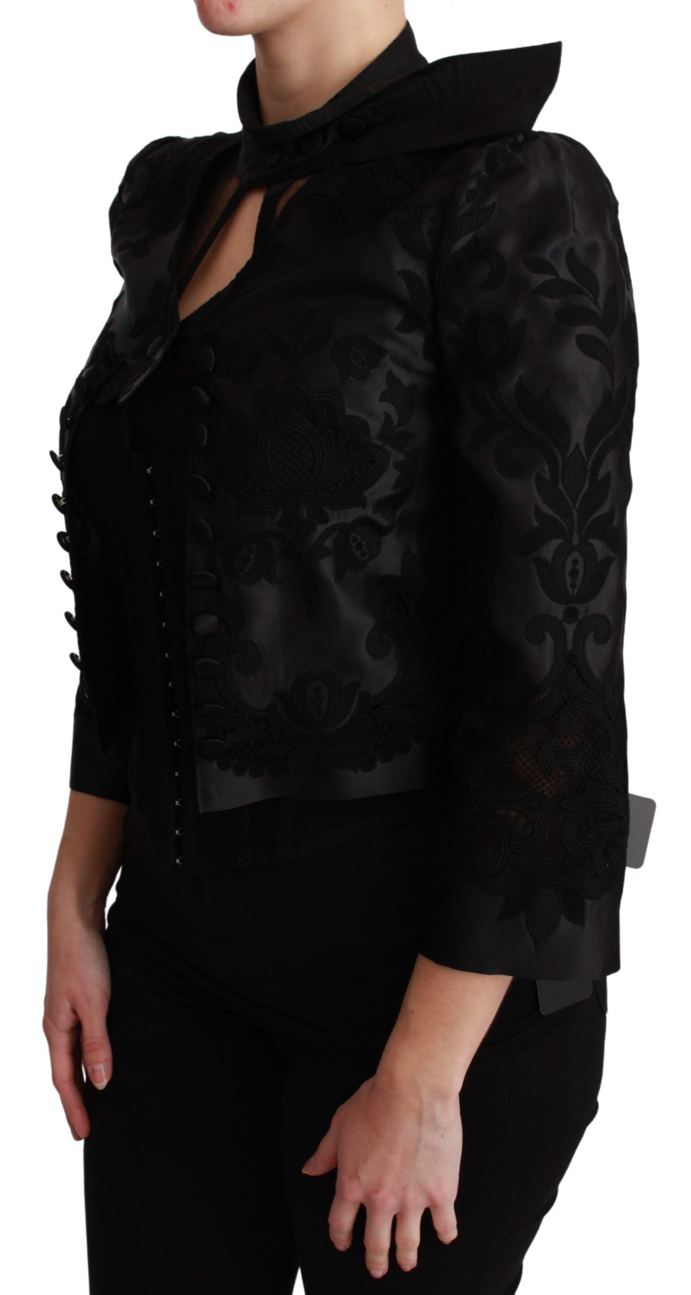 Dolce & Gabbana Exquisite Floral Jacquard Corset Blazer - IT38|XS