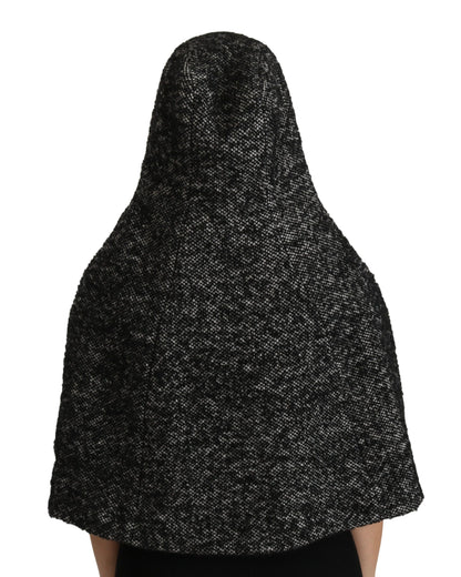 Dolce & Gabbana Elegant Gray Wool Hooded Scarf by Iconic Italian Label - 57 cm|S