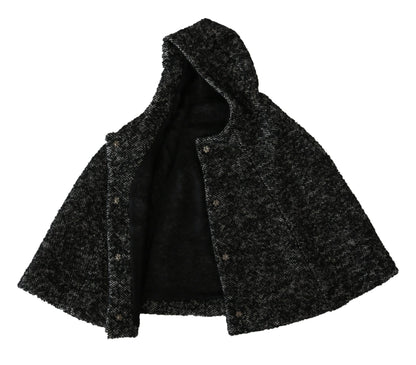 Dolce & Gabbana Elegant Gray Wool Hooded Scarf by Iconic Italian Label - 57 cm|S