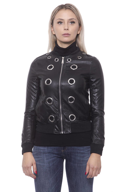 19V69 Italia Chic Eco-Leather Studded Slim Jacket - IT44 | M