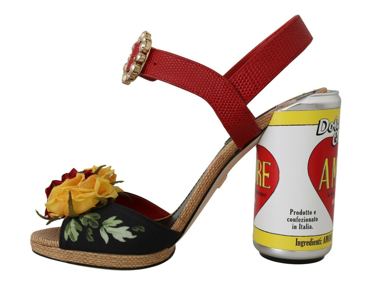 Dolce & Gabbana Multicolor Floral Crystal Embellished Sandals - EU35/US4.5