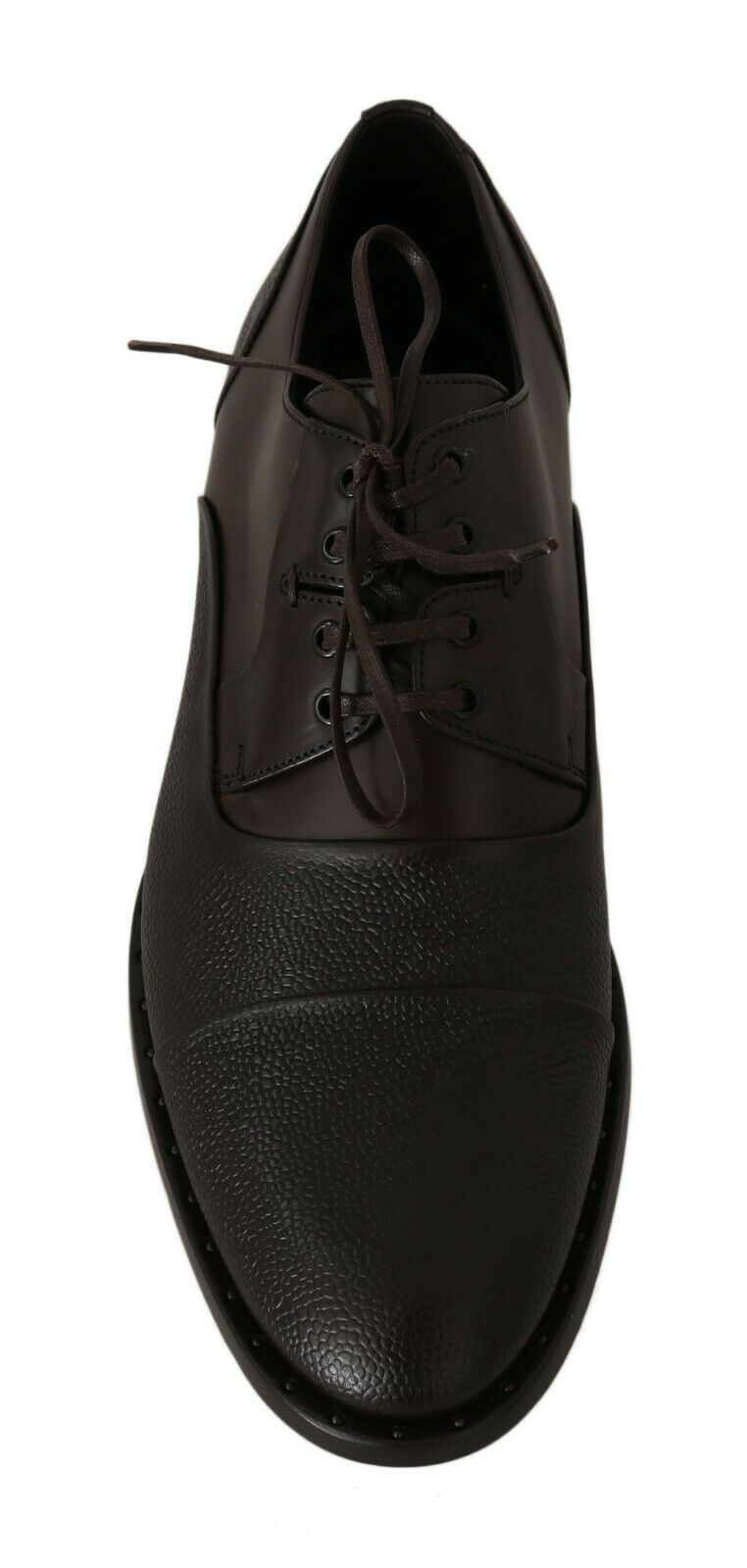 Dolce & Gabbana Elegant Brown Leather Formal Lace-ups - EU40/US7