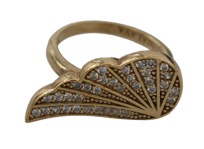 Nialaya Elegant Gold-Crystal Embellished Ring - EU51 | US5,5