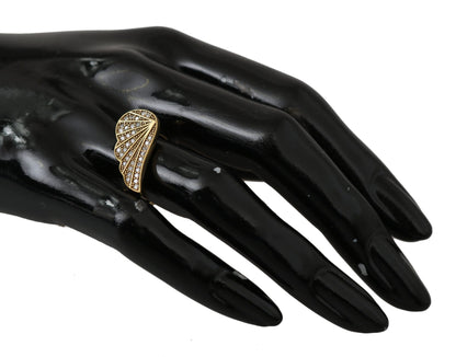 Nialaya Elegant Gold-Crystal Embellished Ring - EU51 | US5,5