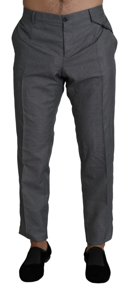 Dolce & Gabbana Elegant Gray Slim Fit Dress Trousers