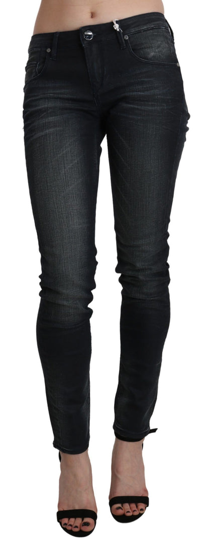 Acht Chic Blue Washed Skinny Denim Jeans - W27