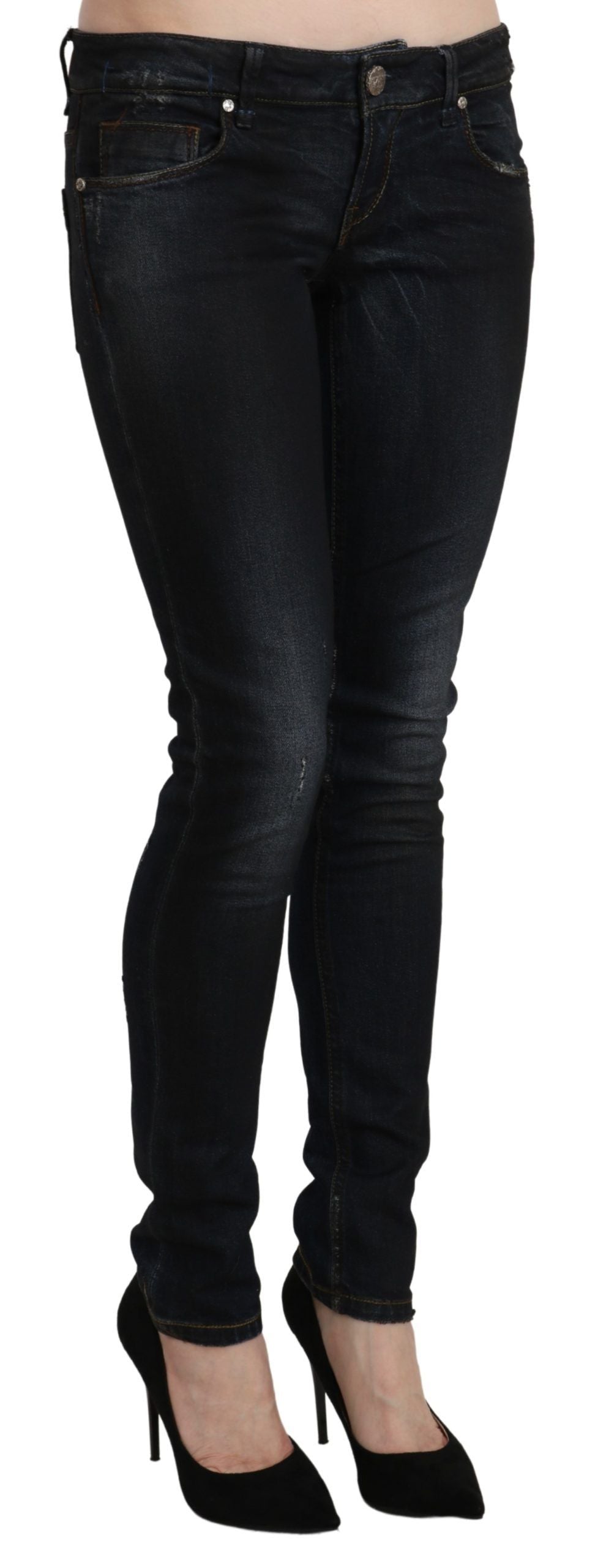 Acht Sleek Black Washed Skinny Jeans - W26