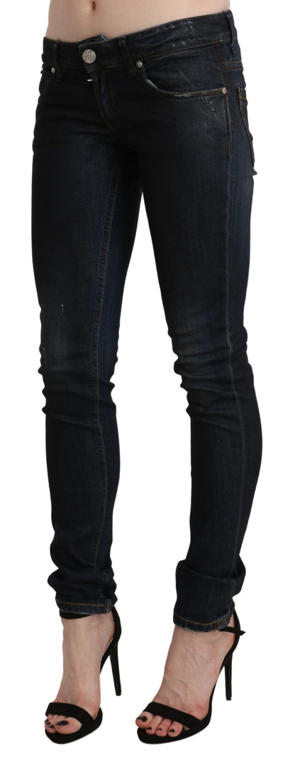 Acht Chic Low Waist Skinny Black Jeans