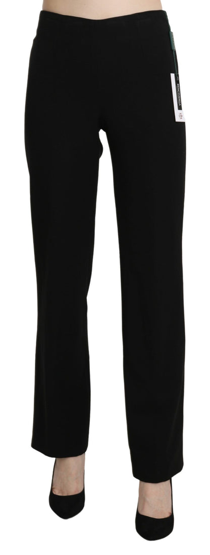 BENCIVENGA Elegant Black High Waist Straight Pants - IT44|L