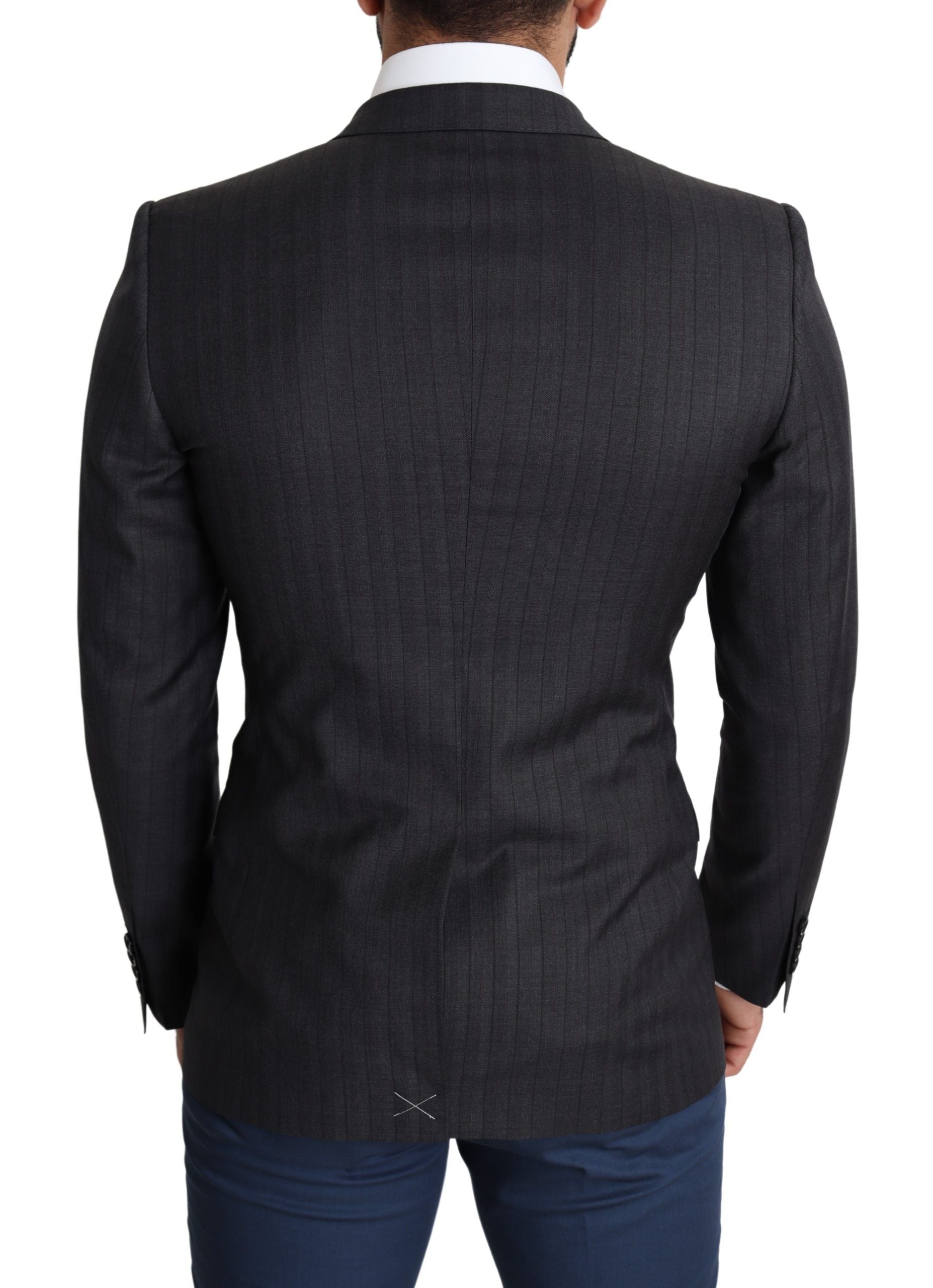 Dolce & Gabbana Elegant Black Virgin Wool Martini Blazer - IT46 | S