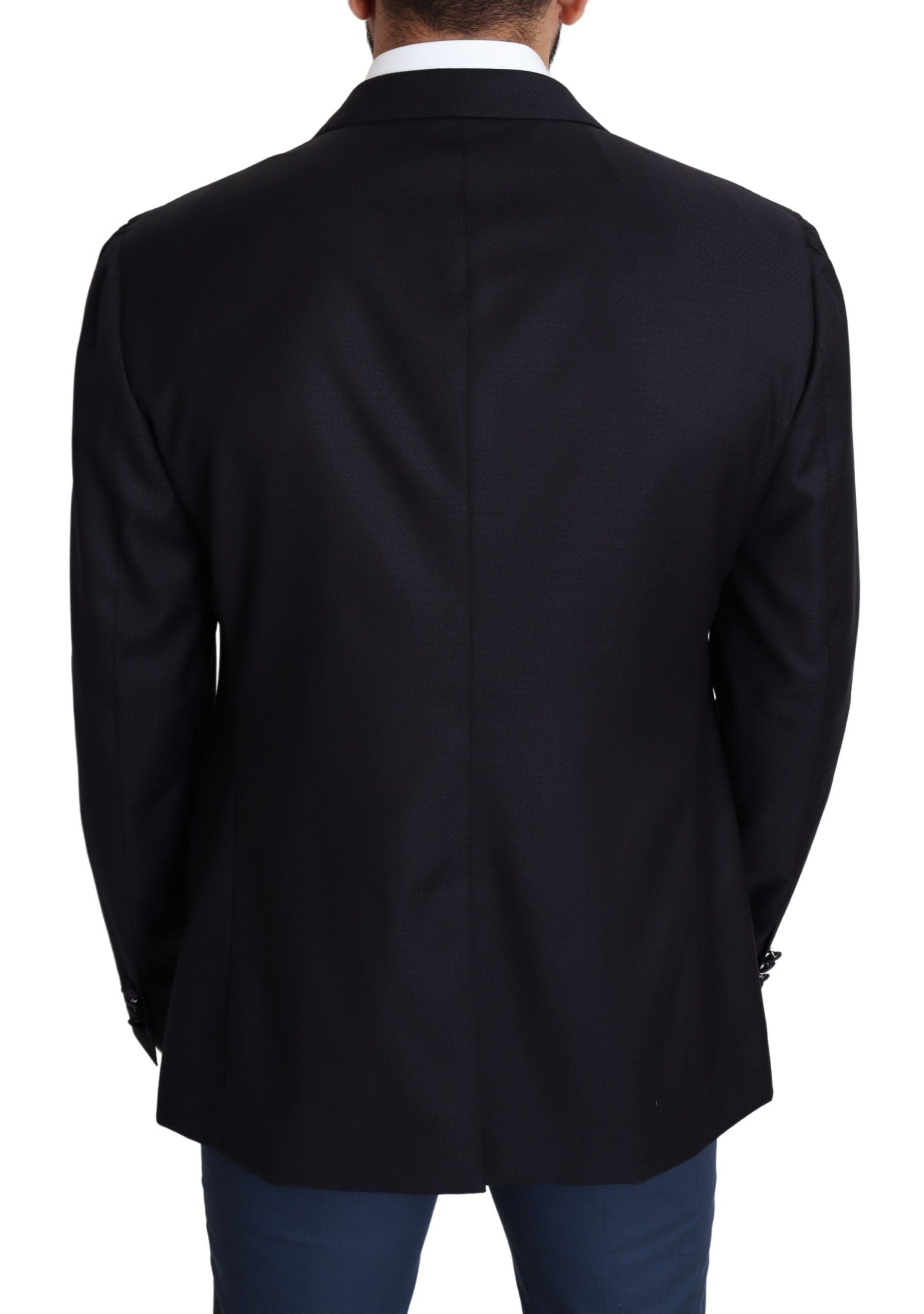 Dolce & Gabbana Elegant Black Virgin Wool Men’s Blazer - IT56 | XXL