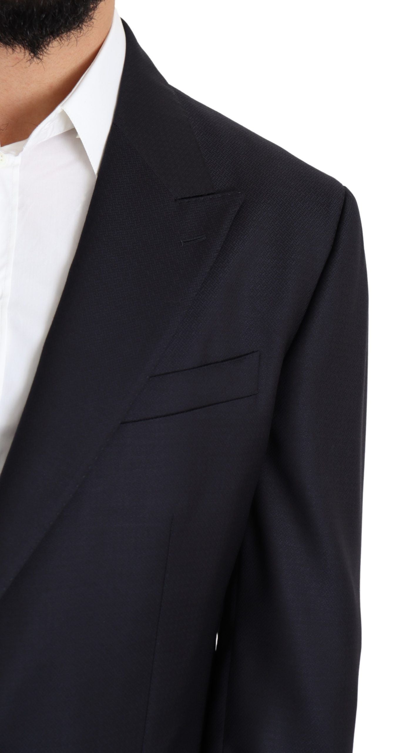 Dolce & Gabbana Elegant Black Virgin Wool Men’s Blazer - IT56 | XXL