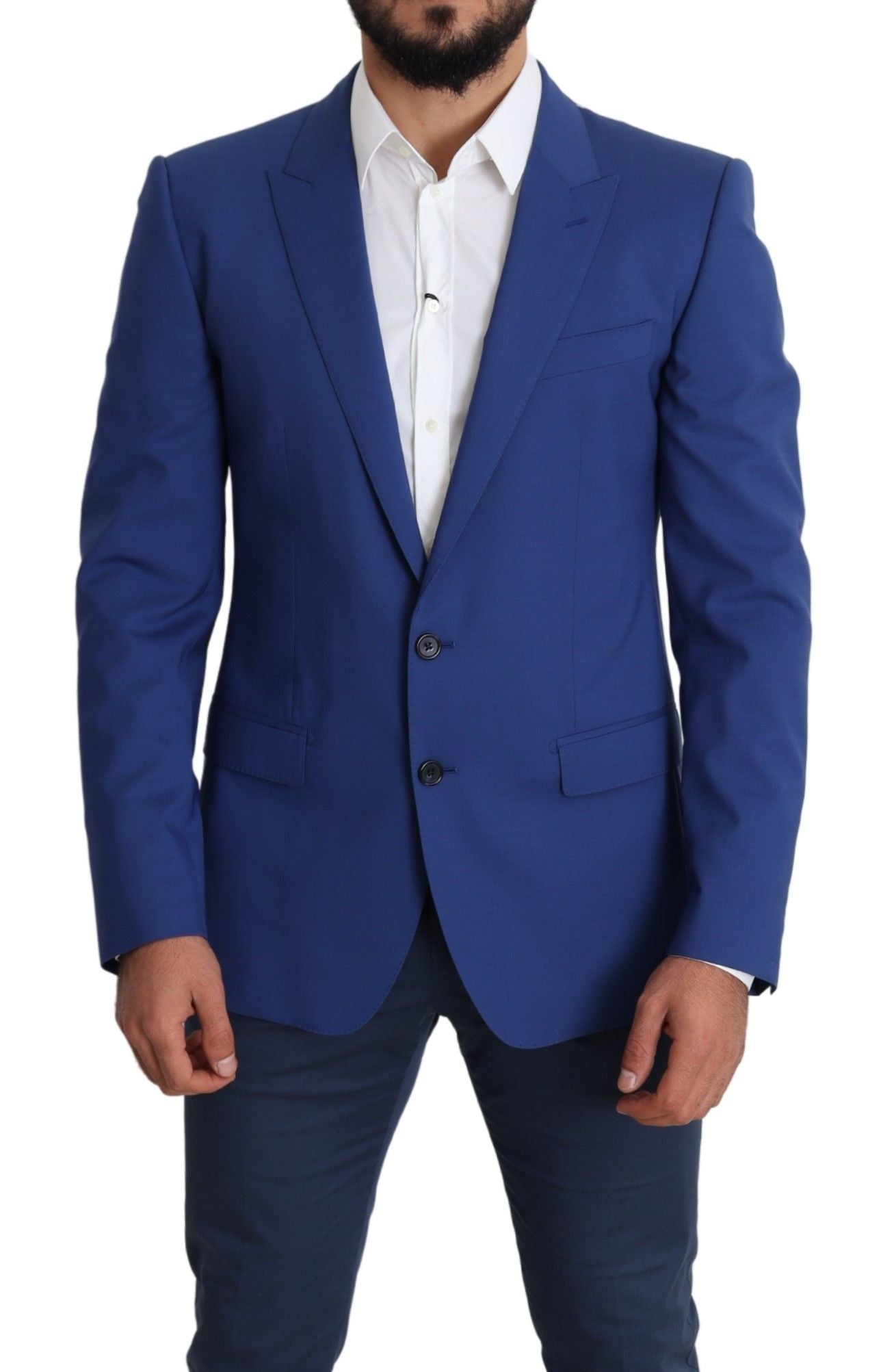 Dolce & Gabbana Exquisite Blue Wool Martini Blazer Jacket - IT50 | L