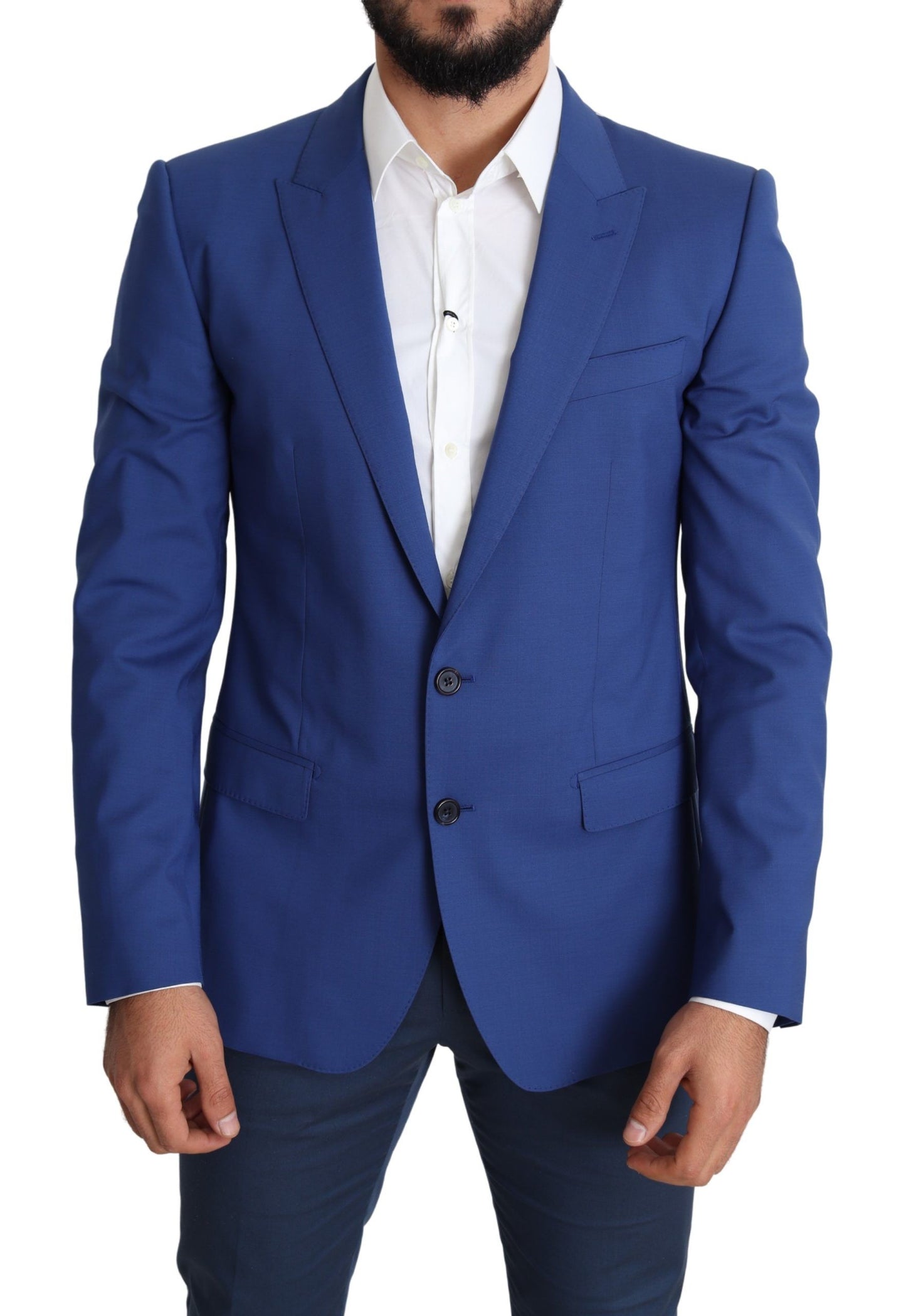 Dolce & Gabbana Exquisite Blue Wool Martini Blazer Jacket - IT50 | L