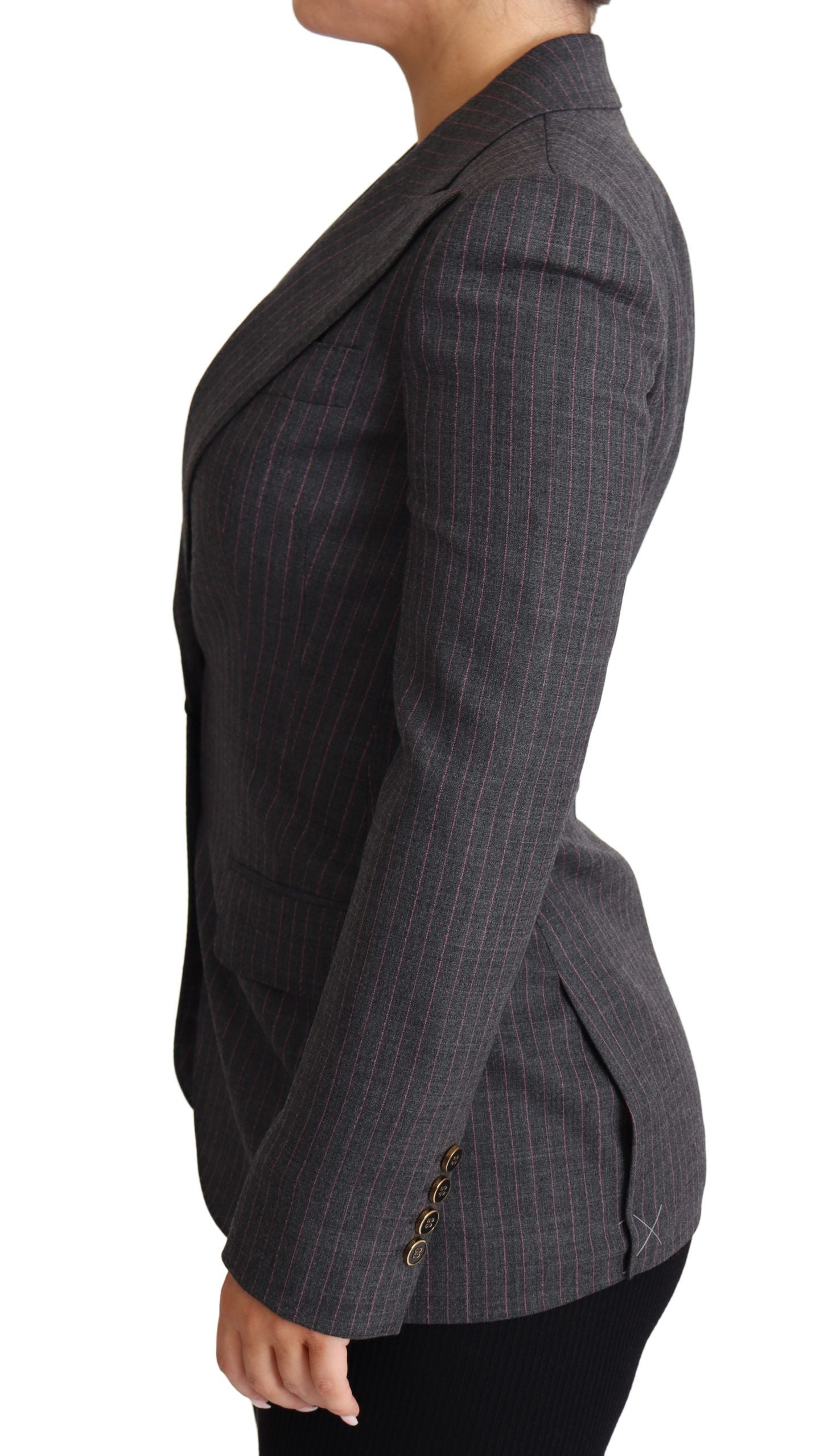 Dolce & Gabbana Elegant Gray Stretch Wool Blazer - IT36 | XS