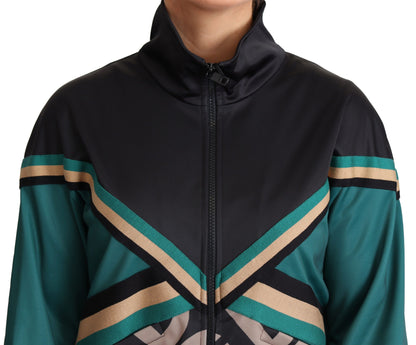 Dolce & Gabbana Chic Multicolor Track Jacket with Logo Mania - IT40|S