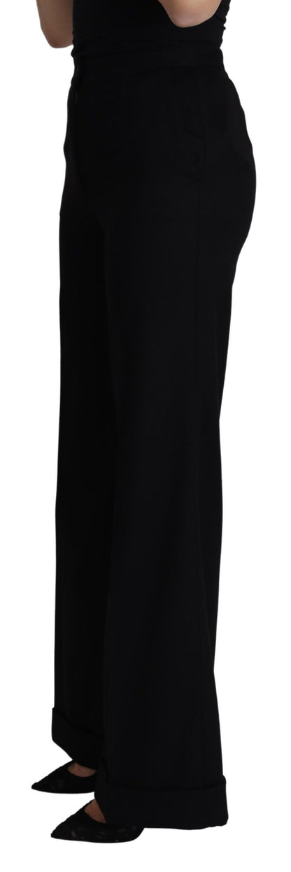 Dolce & Gabbana Elegant Cashmere Wide Leg Trousers - IT38|XS