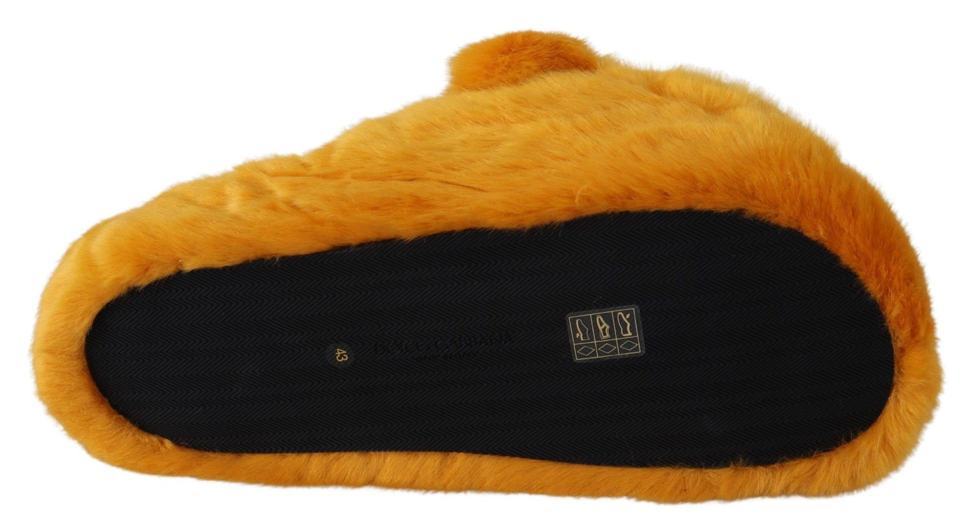 Dolce & Gabbana Sunshine Yellow Lion Slippers - EU43/US10