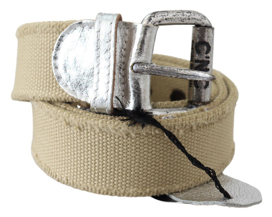 Costume National Elegant Beige Cotton Fashion Belt - 85 cm / 34 Inches