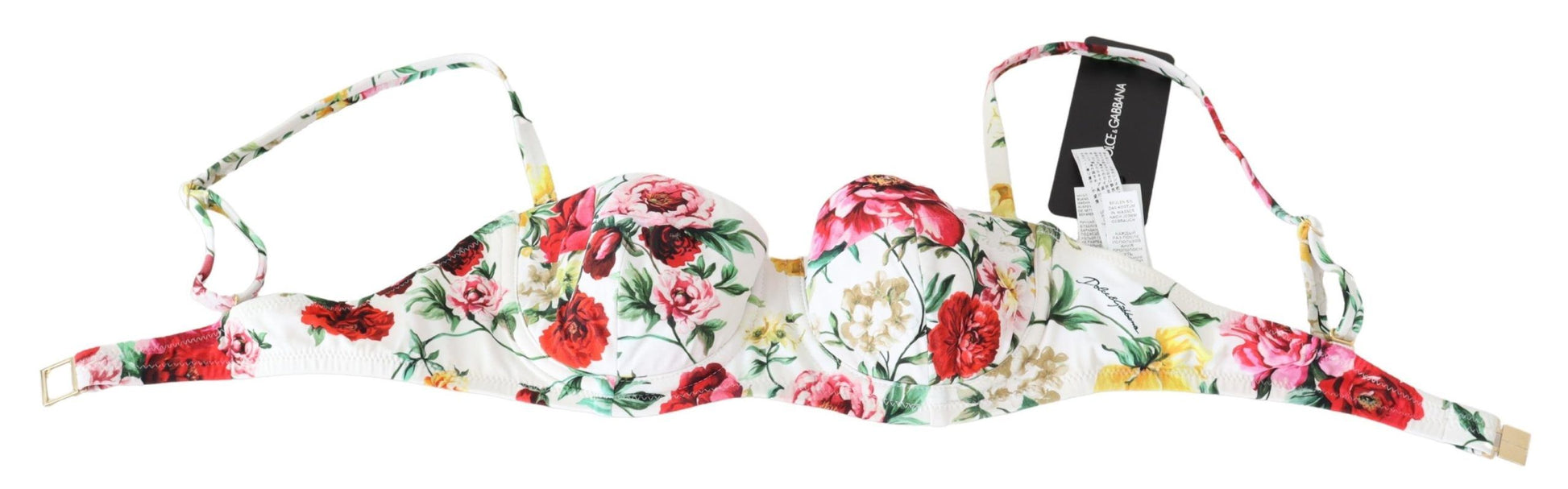 Dolce & Gabbana Elegant Floral Bikini Top – Summer Chic - IT1 | XS