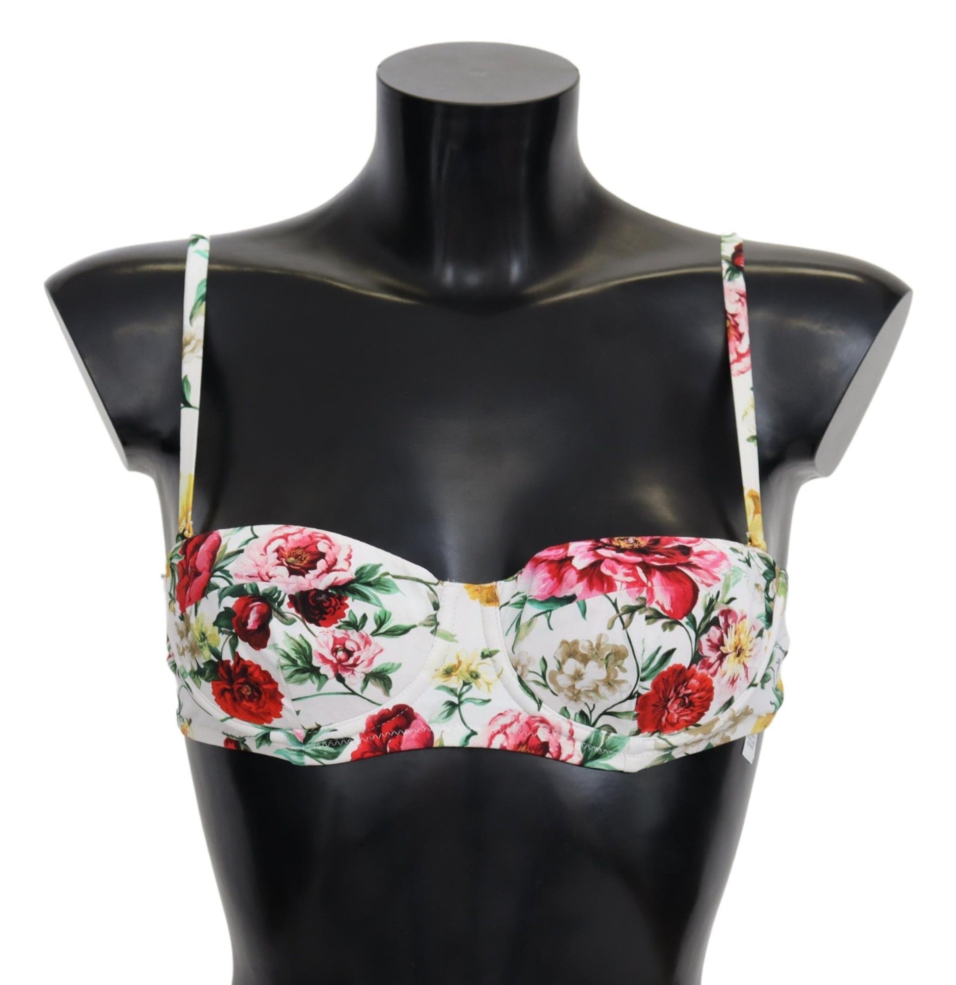 Dolce & Gabbana Elegant Floral Bikini Top – Summer Chic - IT1 | XS