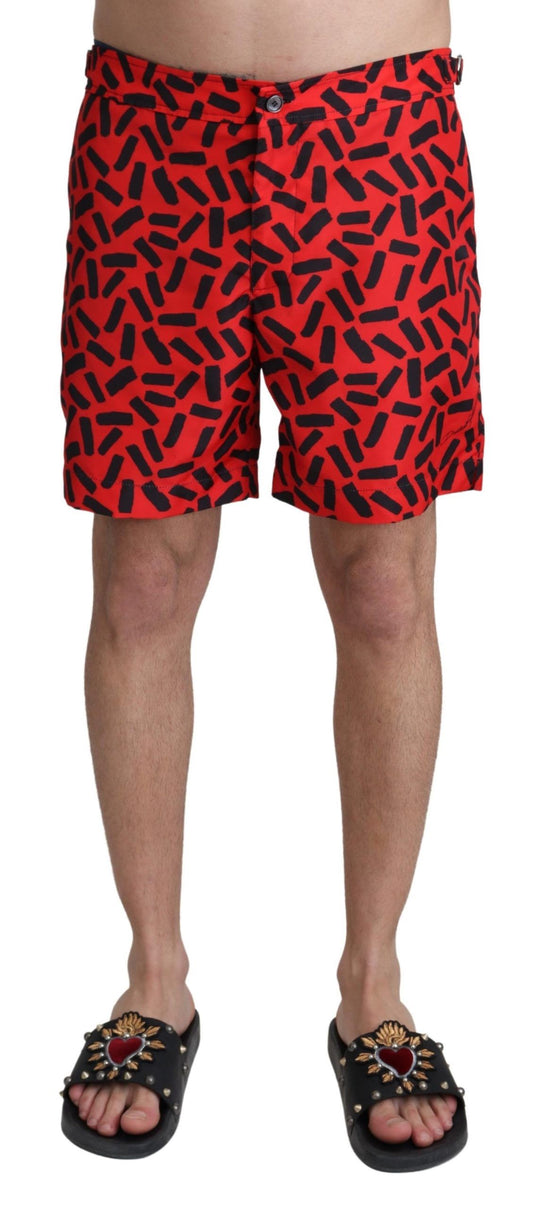 Dolce & Gabbana Chic Red Swim Trunks Boxer Shorts - IT4 | S