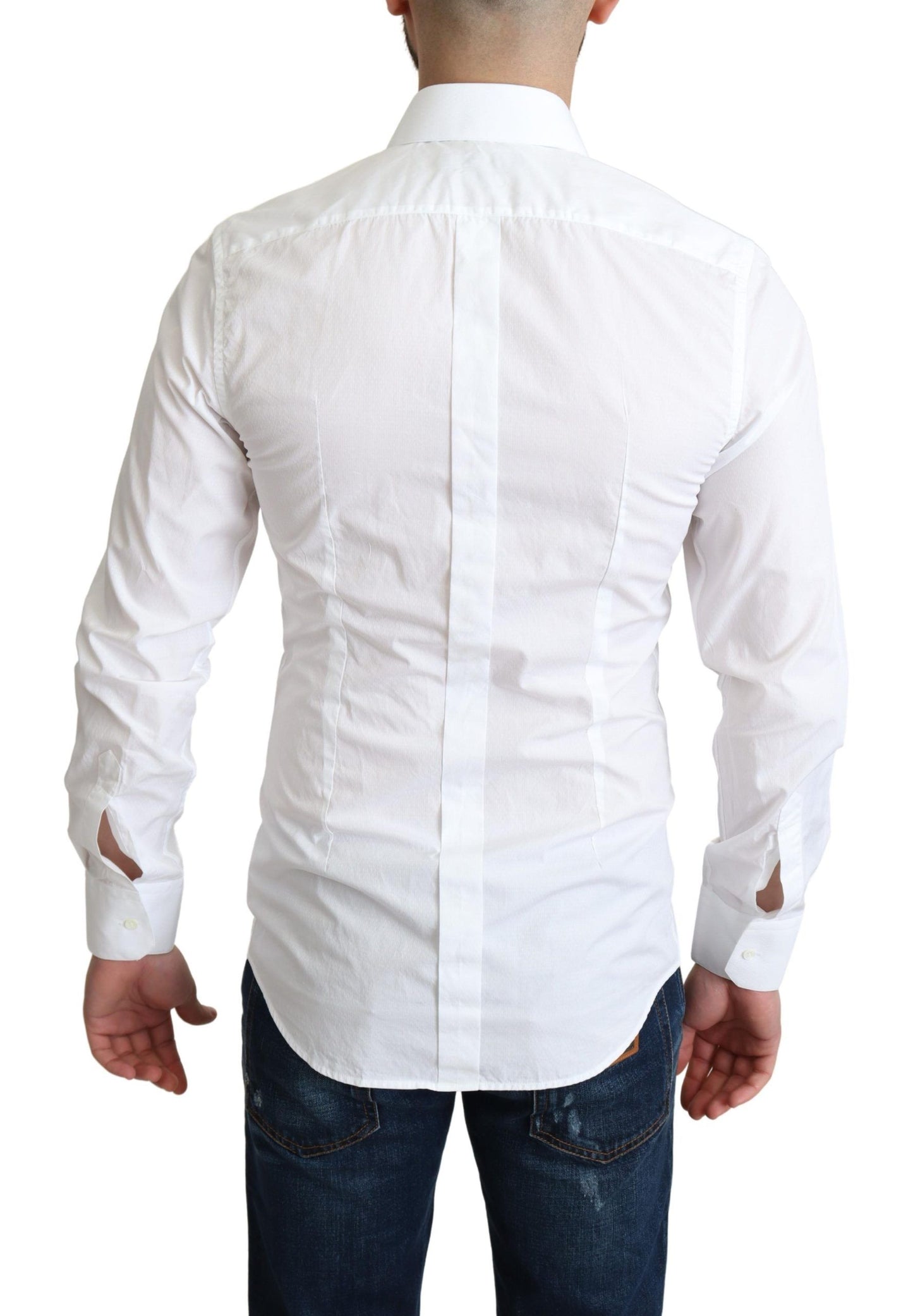 Dolce & Gabbana Elegant White Cotton Dress Shirt - IT37 | XS