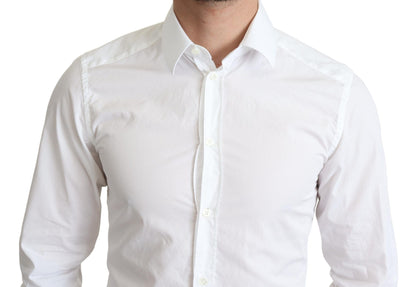 Dolce & Gabbana Elegant White Cotton Dress Shirt - IT37 | XS