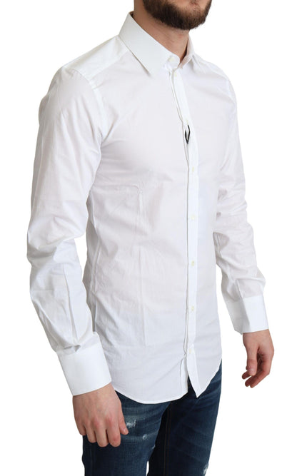 Dolce & Gabbana Elegant White Cotton Dress Shirt - IT37 | XS