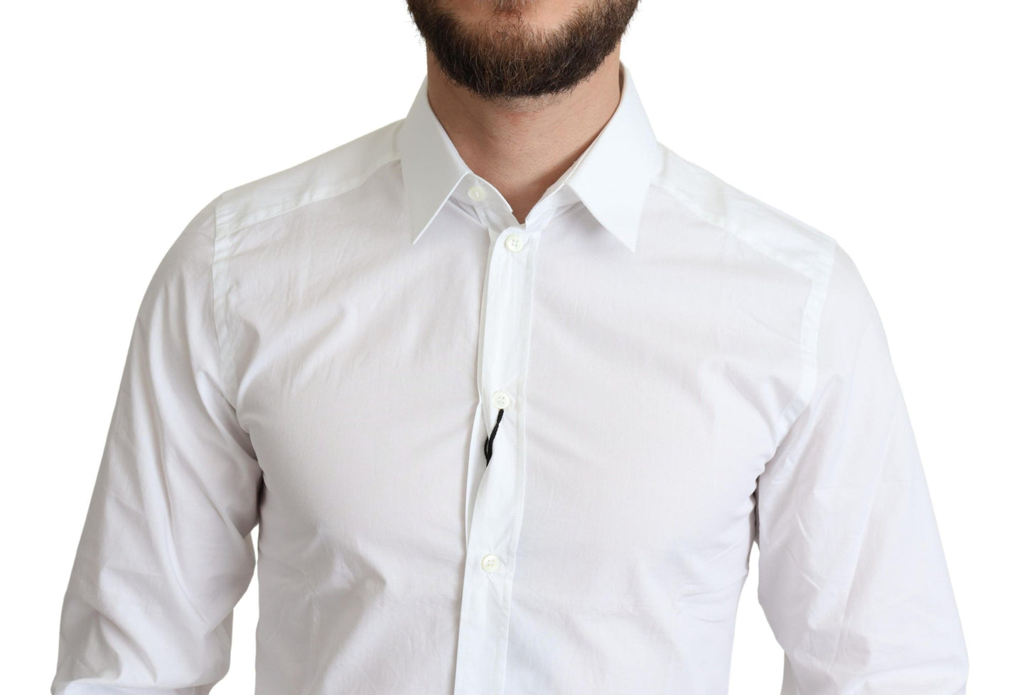 Dolce & Gabbana Elegant White Cotton Dress Shirt - IT37 | XS