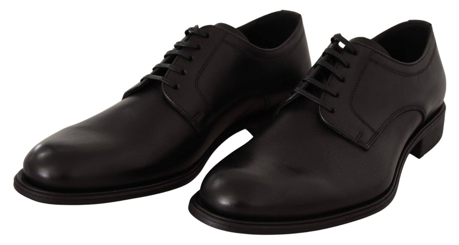 Dolce & Gabbana Elegant Black Derby Formal Shoes - EU40/US7