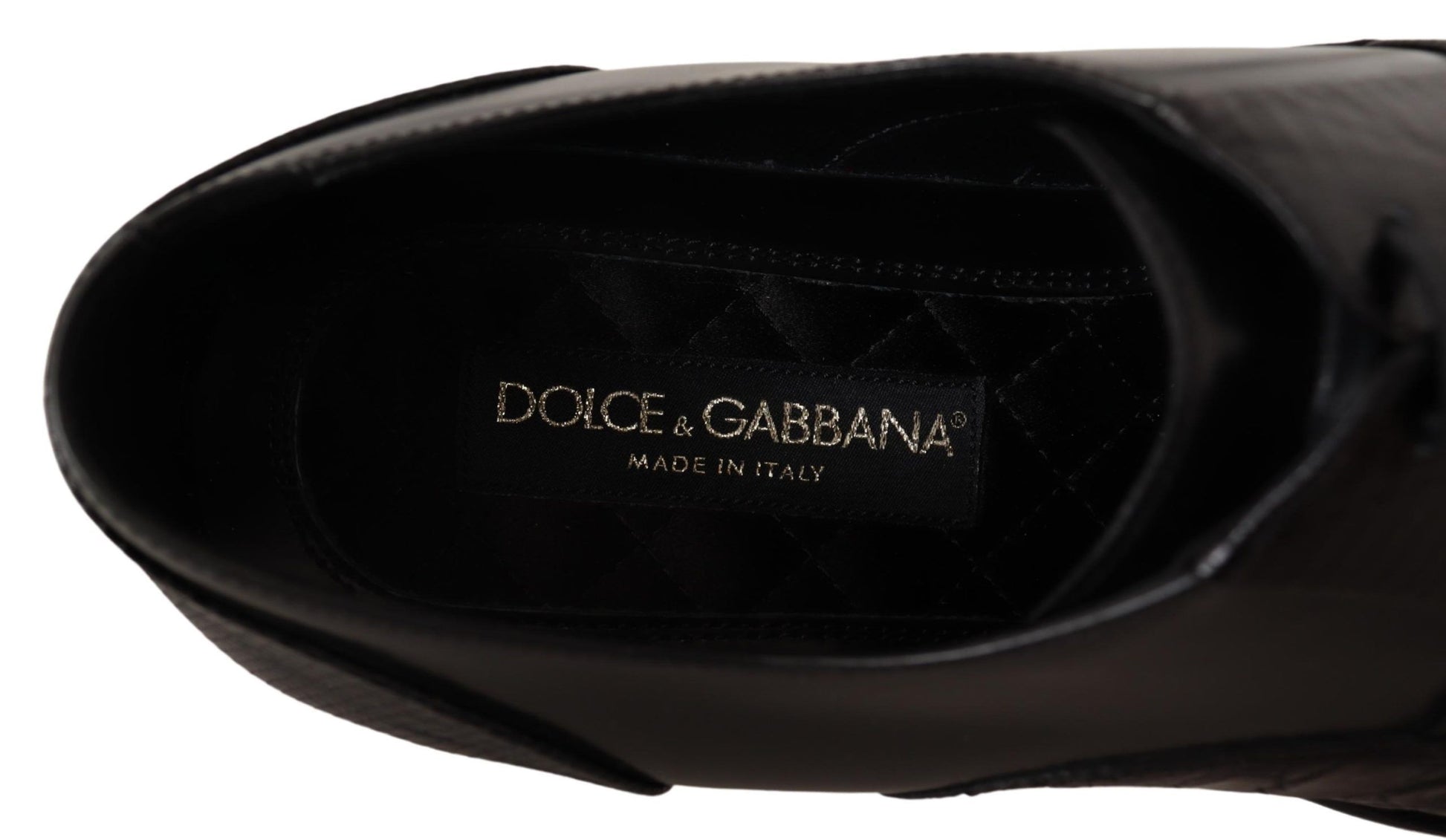 Dolce & Gabbana Elegant Black Derby Oxford Wingtips - EU39/US6