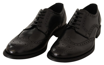 Dolce & Gabbana Elegant Wingtip Derby Oxford Shoes - EU39/US6