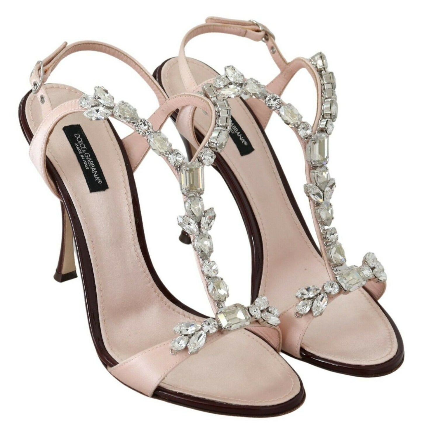 Dolce & Gabbana Crystal-Embellished Stiletto Sandals - EU37.5/US7