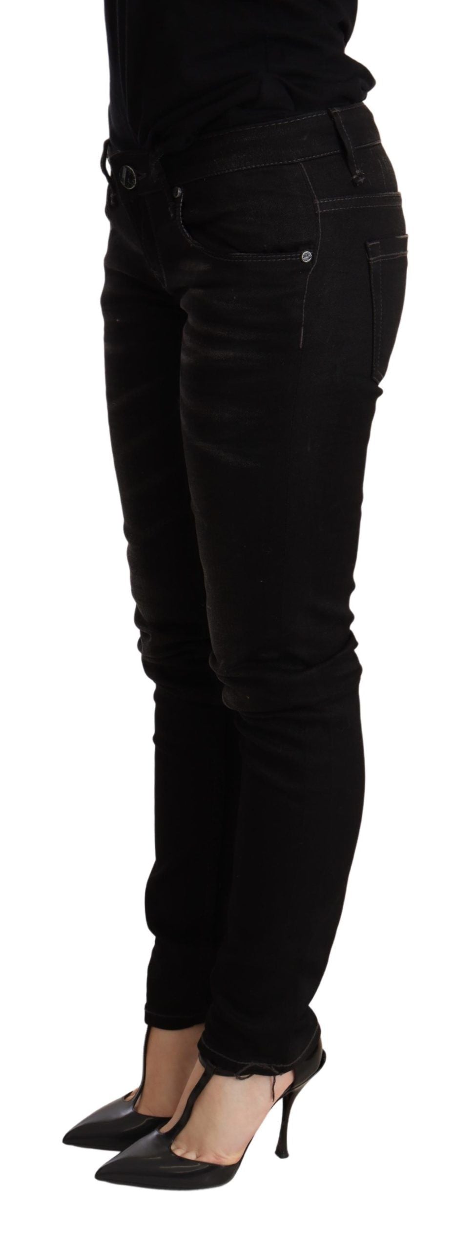 Acht Chic Black Low Waist Skinny Denim - W26