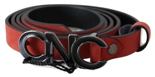 Costume National Elegant Blood Red Leather Belt - 85 cm / 34 Inches