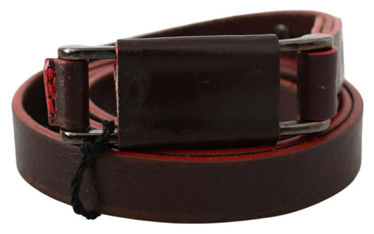 Costume National Elegant Brown Leather Fashion Belt - 85 cm / 34 Inches