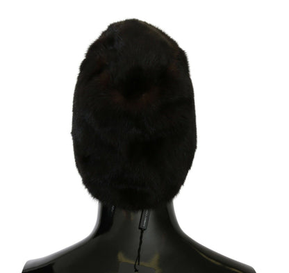 Dolce & Gabbana Elegant Black Silk Beanie - Chic Autumn/Winter Accessory - 56 cm|XS