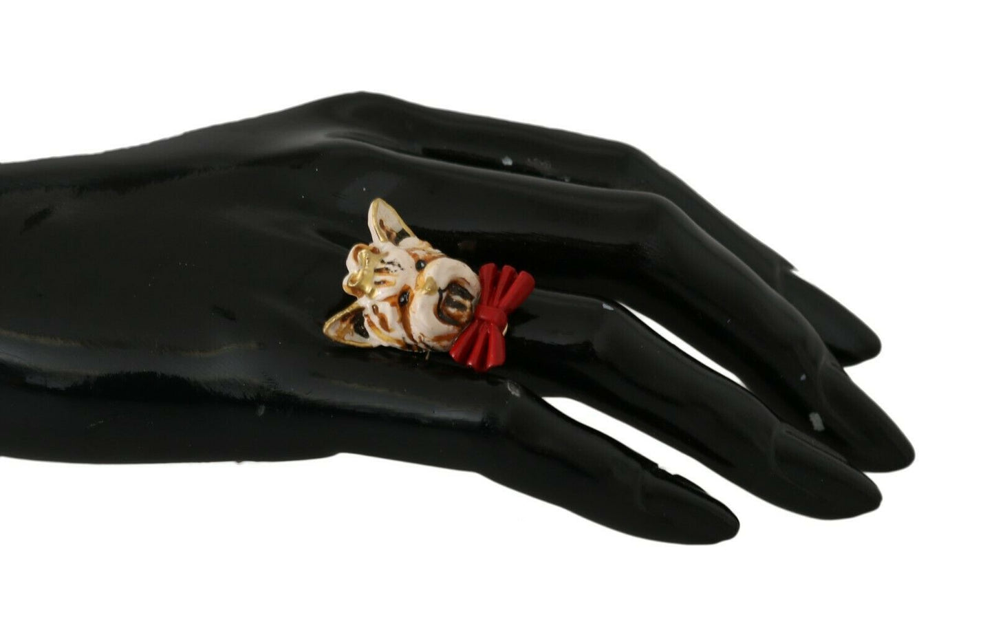 Dolce & Gabbana Elegant Canine Charm Women’s Ring - EU50 | US5