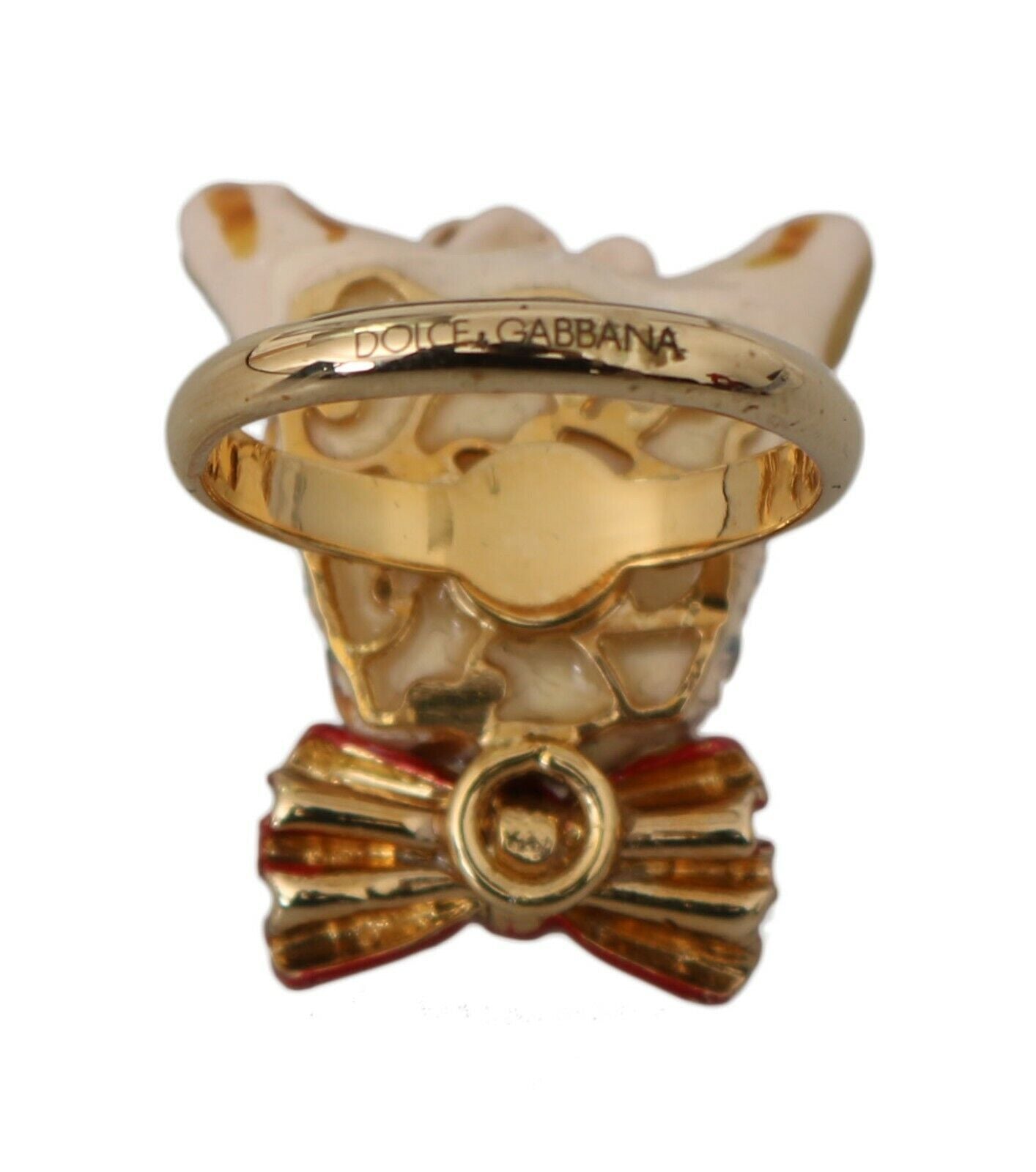 Dolce & Gabbana Elegant Canine Charm Women’s Ring - EU50 | US5