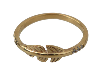 Nialaya Elegant Gold CZ Crystal Women’s Ring - EU55 | US7,5