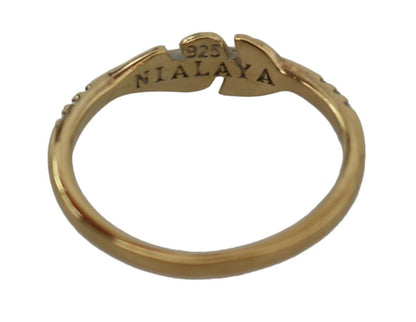 Nialaya Elegant Gold CZ Crystal Women’s Ring - EU55 | US7,5