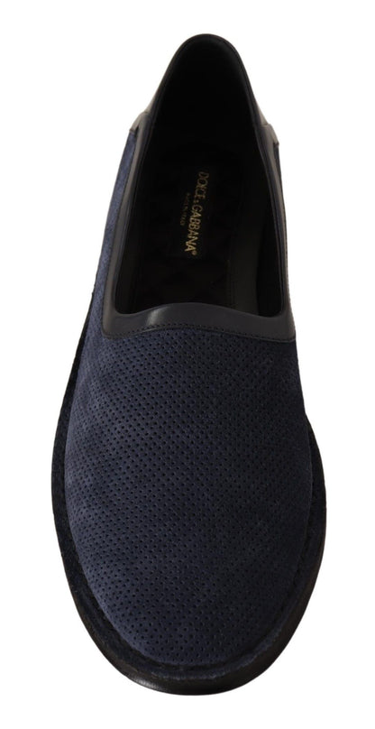 Dolce & Gabbana Elegant Perforated Leather Loafers - EU44/US11